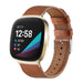 Bracelet cuir Fitbit Sense (brun)