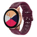 Bracelet silicone à motifs Samsung Galaxy Watch Active (bordeaux)