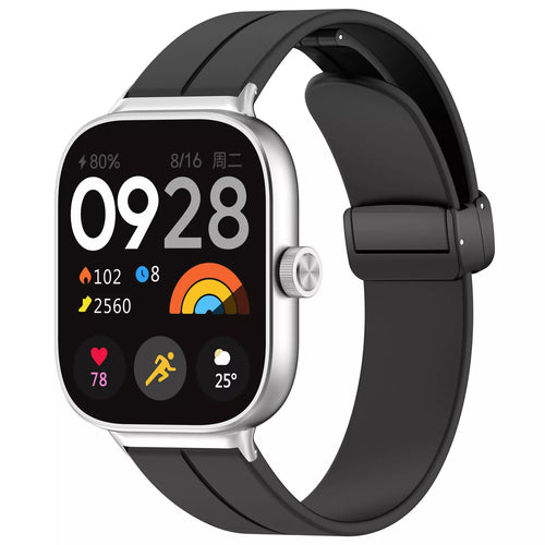Bracelet silicone avec D-buckle Xiaomi Smart Band 9 Pro (noir)