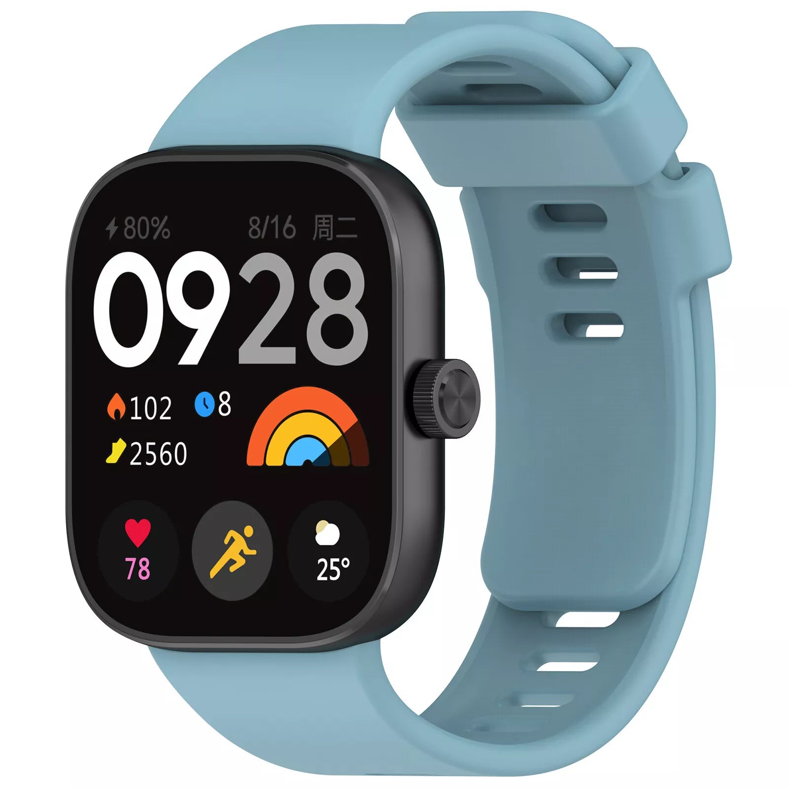 Bracelet silicone Xiaomi Smart Band 9 Pro (gris bleu)