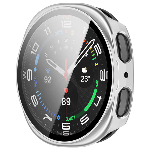 Coque rigide avec verre Samsung Galaxy Watch 8 - 40mm / 9 - 40mm (argent)