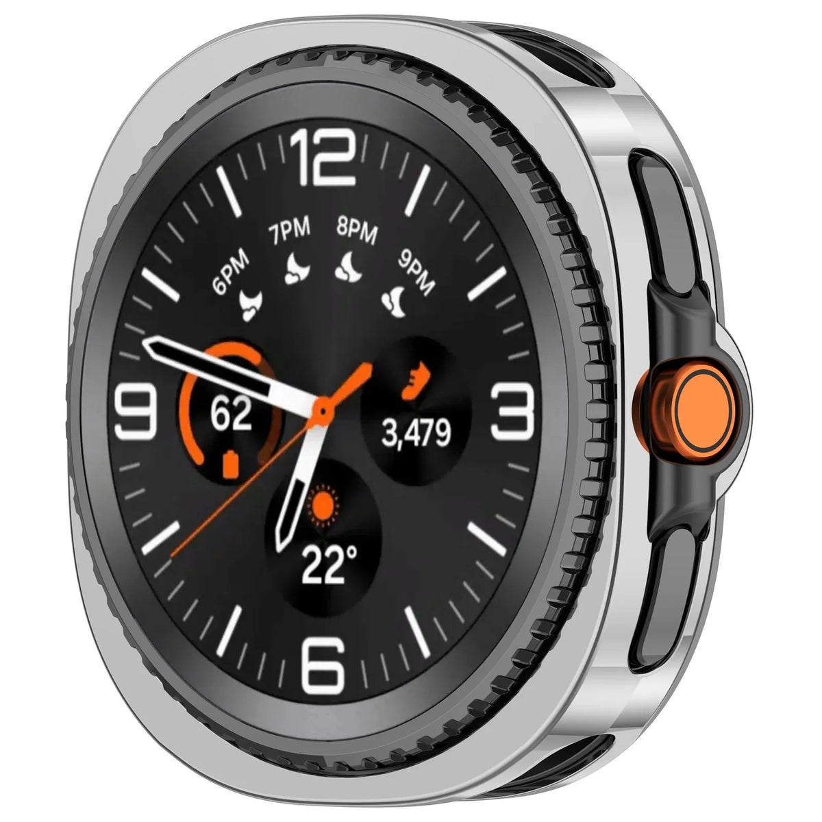 Coque TPU Samsung Galaxy Watch 8 Classic (argent)