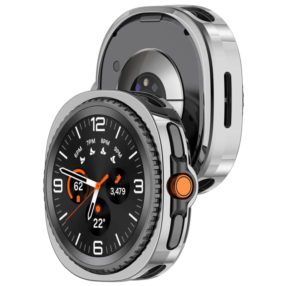 Coque TPU Samsung Galaxy Watch 8 Classic (argent)