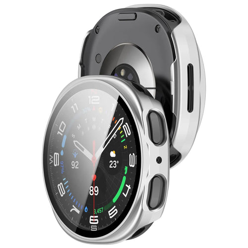 Coque rigide avec verre Samsung Galaxy Watch 8 - 40mm / 9 - 40mm (argent)