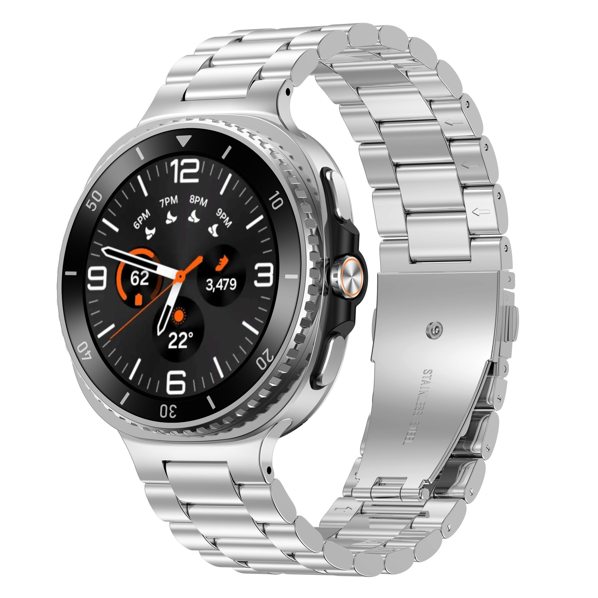 Bracelet acier Samsung Galaxy Watch 8 Classic (argent)