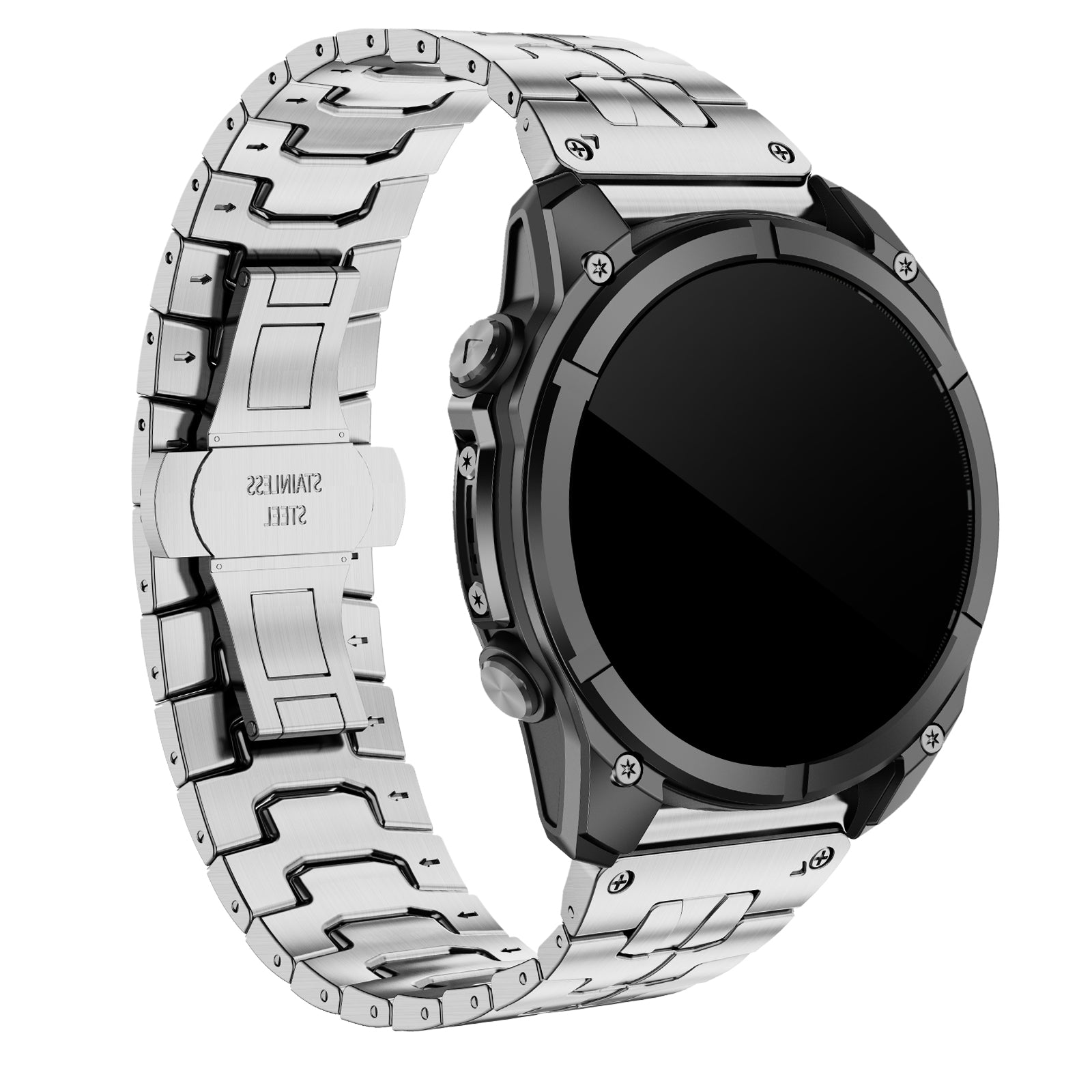 Bracelet acier 'Iron' Garmin Instinct E - 45mm (argent)