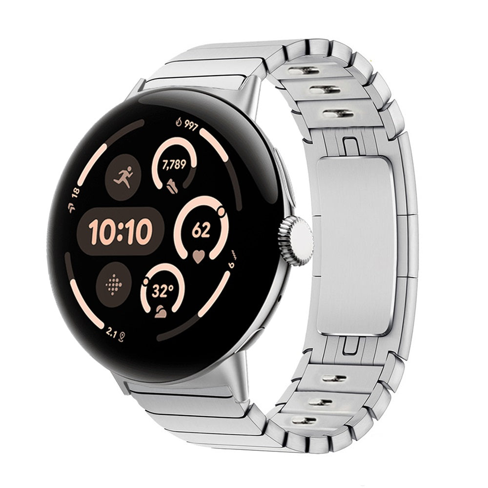 Bracelet acier à maillons 'Premium' Google Pixel Watch 4 - 45mm (argent)