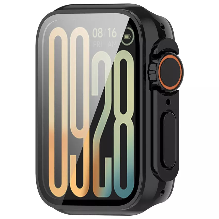Coque rigide Xiaomi Smart Band 9 Pro avec verre (noir)