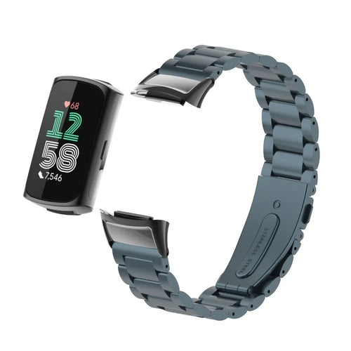 Steel Strap, space grey, on a watch, 3/4 front view