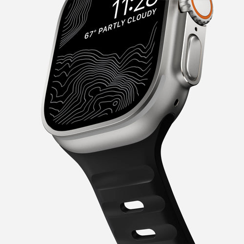 Nomad Bracelet silicone sport Apple Watch (noir)