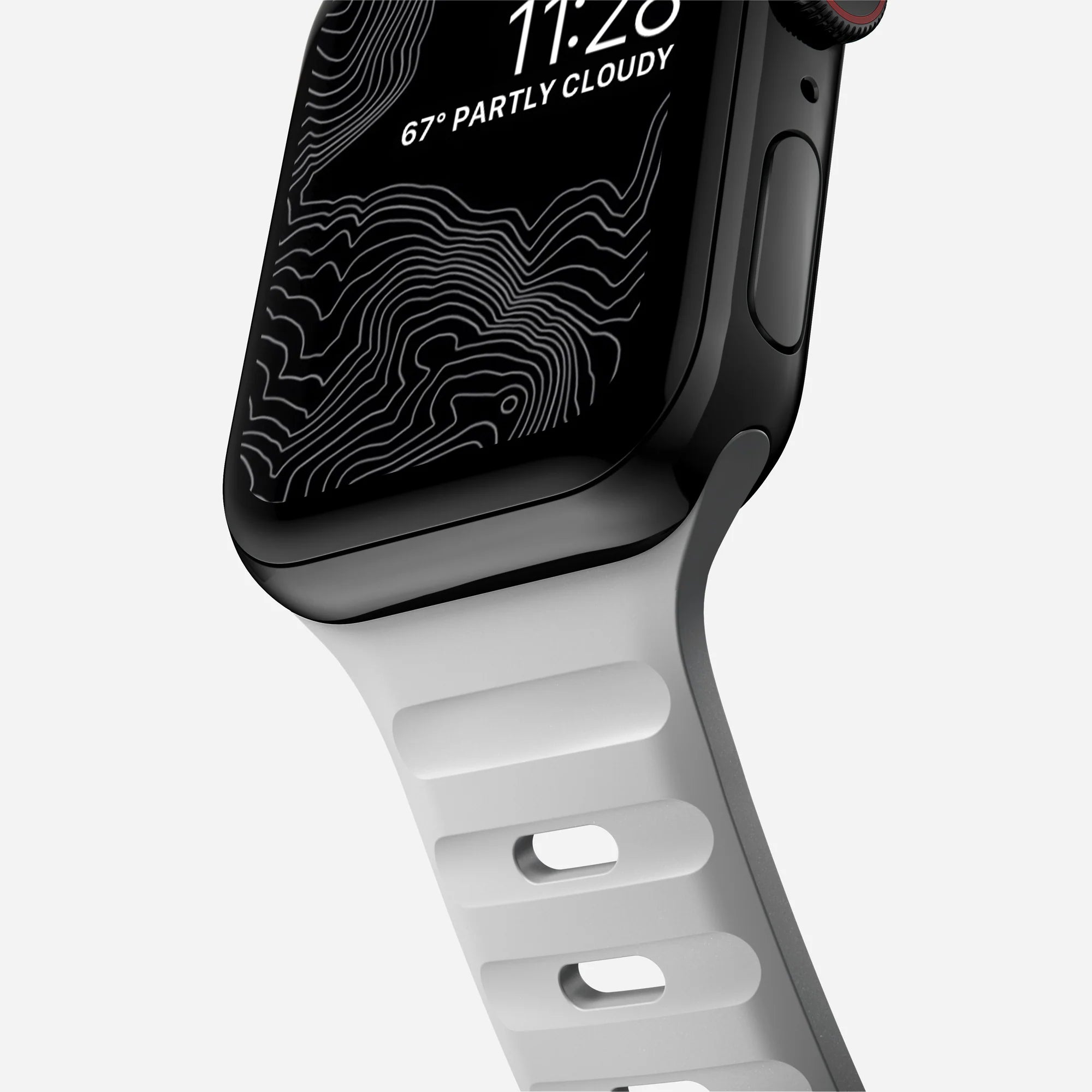 Nomad Bracelet silicone sport Apple Watch (gris lunar)