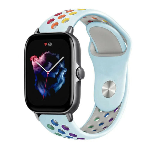 Silicone Sport Strap, on a watch, 3/4 front view