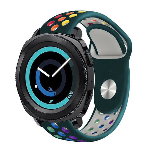 Silicone Sport Strap, on a watch, 3/4 front view