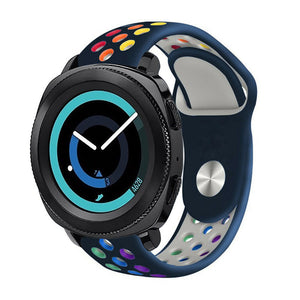 Silicone Sport Strap, on a watch, 3/4 front view