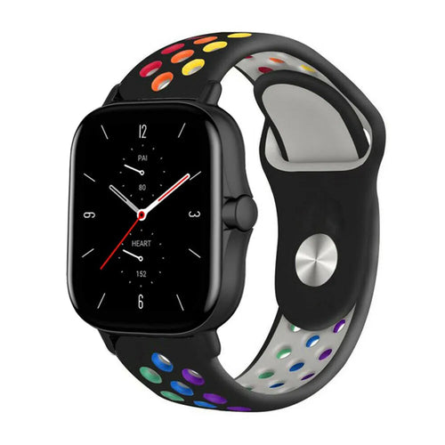 Silicone Sport Strap, on a watch, 3/4 front view