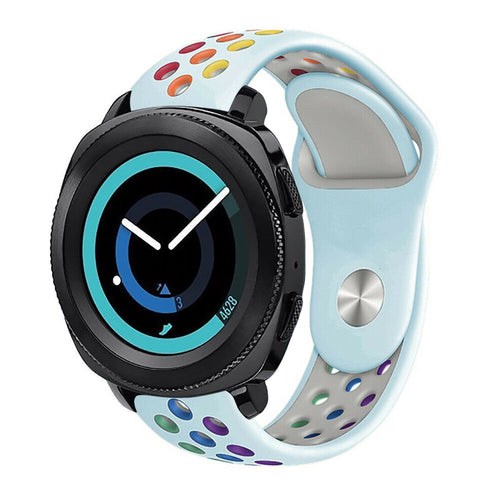 Silicone Sport Strap, on a watch, 3/4 front view