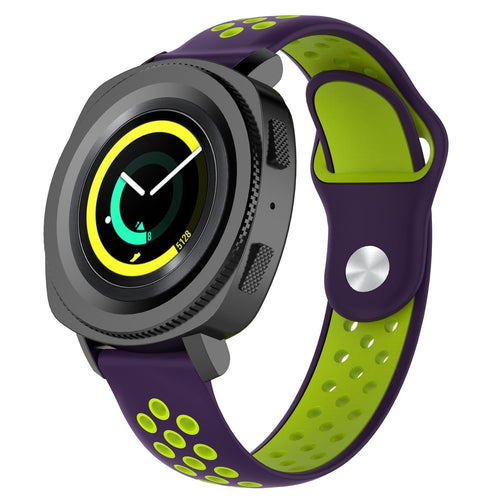 Silicone Sport Strap, on a watch, 3/4 front view