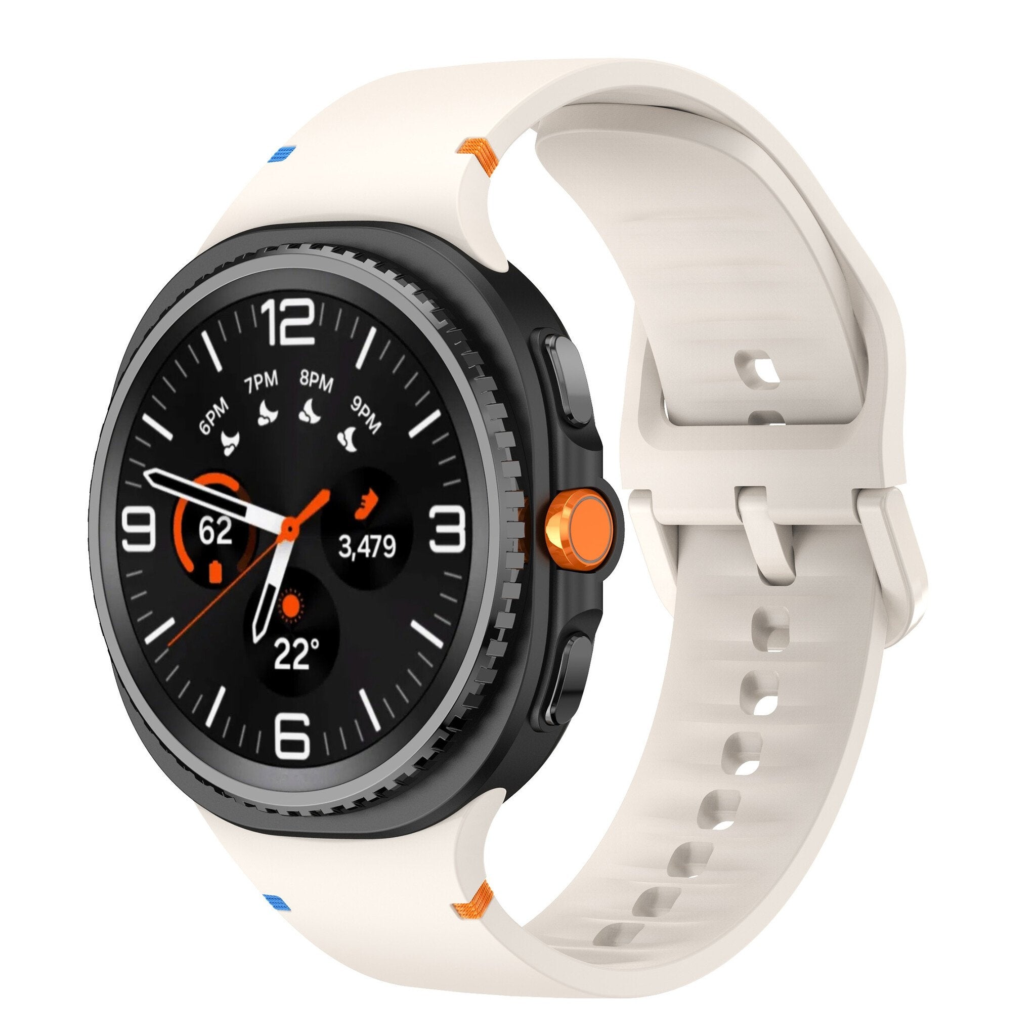 Bracelet silicone Samsung Galaxy Watch 8 - 44mm (lumière stellaire)