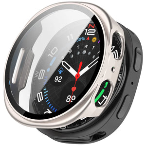Coque rigide avec verre Samsung Galaxy Watch 8 - 40mm / 9 - 40mm (lumière stellaire)
