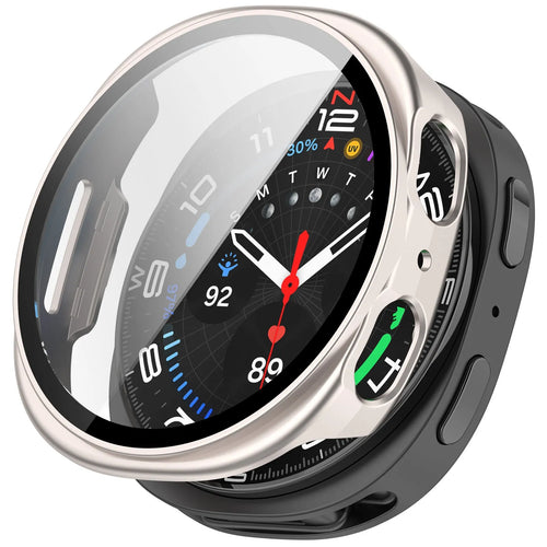 Coque rigide avec verre Samsung Galaxy Watch 8 - 40mm / 9 - 40mm (lumière stellaire)