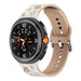 Bracelet silicone avec fleurs Samsung Galaxy Watch 8 Classic (lumière stellaire/beige)