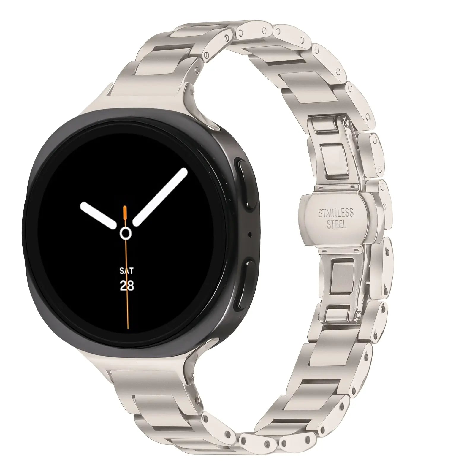 Bracelet acier fin Samsung Galaxy Watch 9 - 40mm (lumière stellaire)