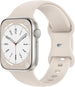 Bracelet silicone Apple Watch (lumière stellaire)