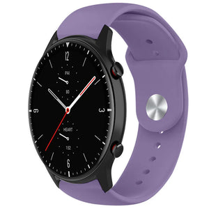 Silicone Sport Strap, on a watch, 3/4 front view