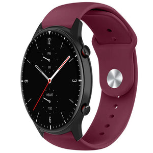 Silicone Sport Strap, on a watch, 3/4 front view