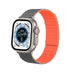 Bracelet silicone magnétique Apple Watch Ultra (gris/orange)