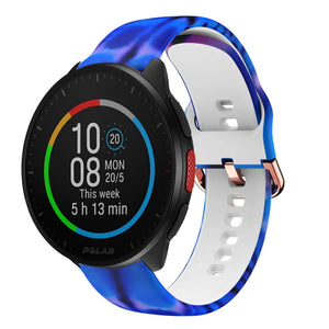 Print Silicone Strap, on a watch, 3/4 front view