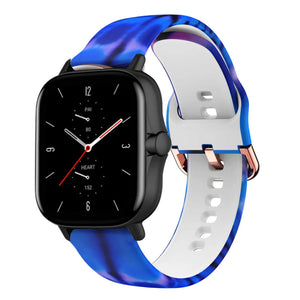 Print Silicone Strap, on a watch, 3/4 front view