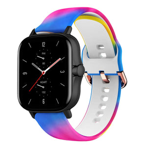Print Silicone Strap, on a watch, 3/4 front view