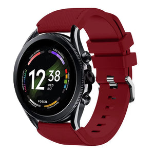 Twill Silicone Strap, on a watch, 3/4 front view