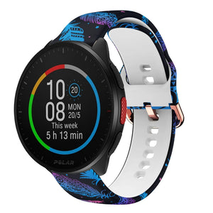 Print Silicone Strap, on a watch, 3/4 front view