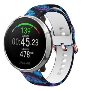 Print Silicone Strap, on a watch, 3/4 front view