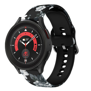 Print Silicone Strap, on a watch, 3/4 front view