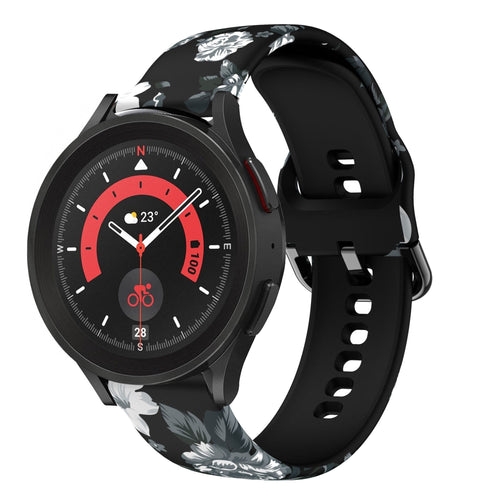 Print Silicone Strap, on a watch, 3/4 front view