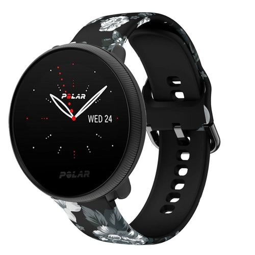 Print Silicone Strap, on a watch, 3/4 front view