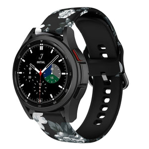 Print Silicone Strap, on a watch, 3/4 front view