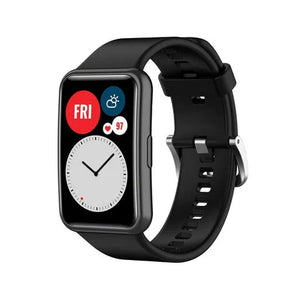 Bracelet silicone Huawei Watch Fit SE (noir)