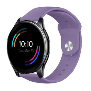 Silicone Sport Strap, on a watch, 3/4 front view