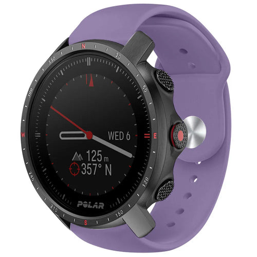 Silicone Sport Strap, on a watch, 3/4 front view