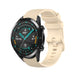 Bracelet silicone luxe Huawei Watch GT 2 (beige)