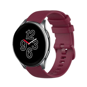 Premium Silicone Strap, on a watch, 3/4 front view