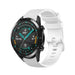 Bracelet silicone luxe Huawei Watch GT 2 (blanc)