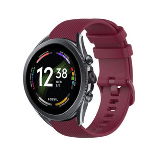 Premium Silicone Strap, on a watch, 3/4 front view