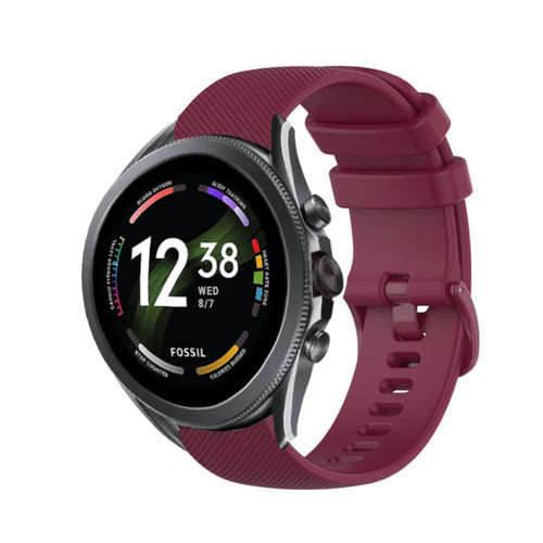 Premium Silicone Strap, on a watch, 3/4 front view