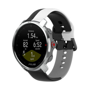 Silicone Triple Sport Strap, on a watch, 3/4 front view