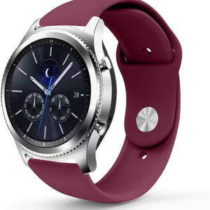 Silicone Sport Strap, on a watch, 3/4 front view